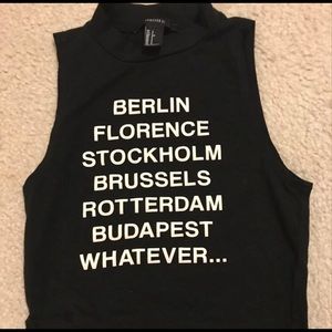 World Travel Crop Top